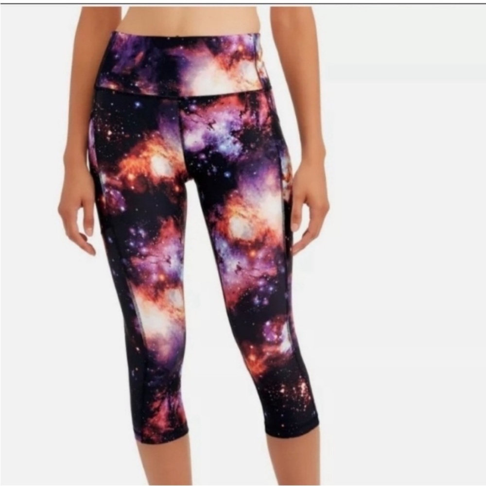 AVIA Activewear Galaxy Print Capri Leggings Women’s Large 12/14.